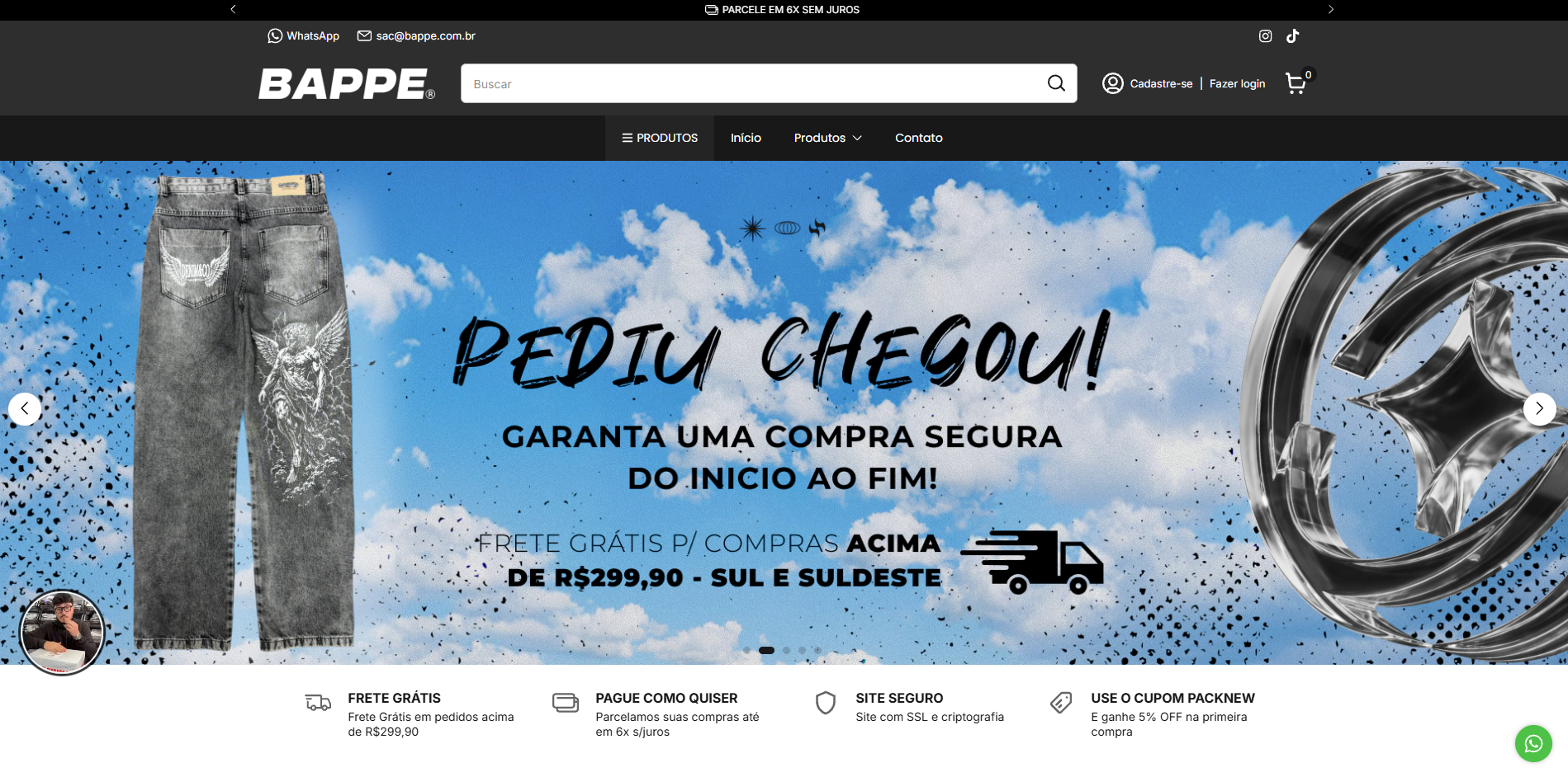 Print da loja Bappe